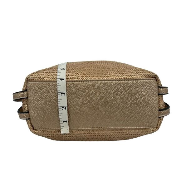 Stone Mountain Metallic Gold Straw Shoulder Bag NWOT - Picture 8 of 12